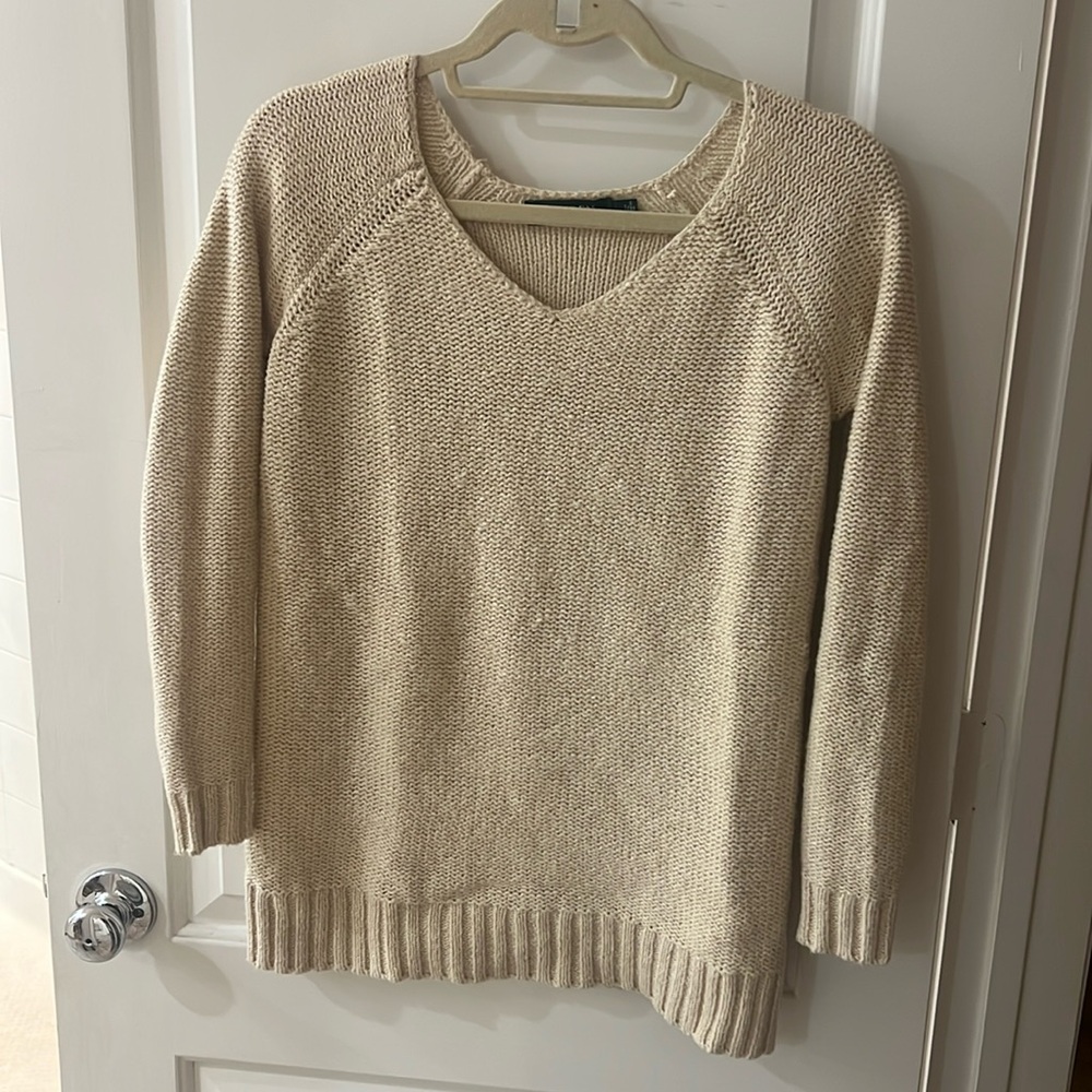 Lauren Ralph Lauren woven 3/4 sleeve sweater